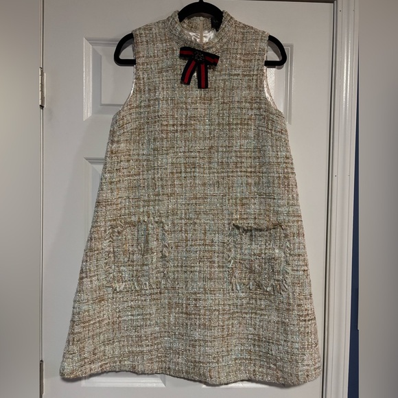 Gracia Metallic Tweed Sleeveless Dress, size Medium - Picture 3 of 9